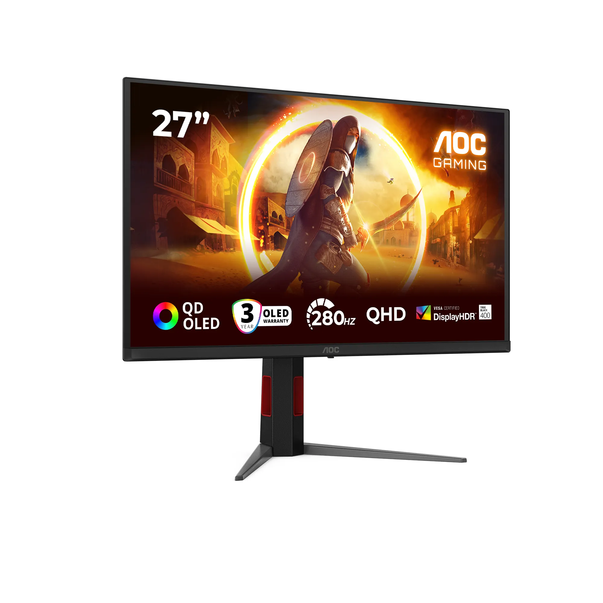 AOC Q27G4ZD 27" QHD, QD-OLED, 280Hz Gaming Monitor with USB hub
