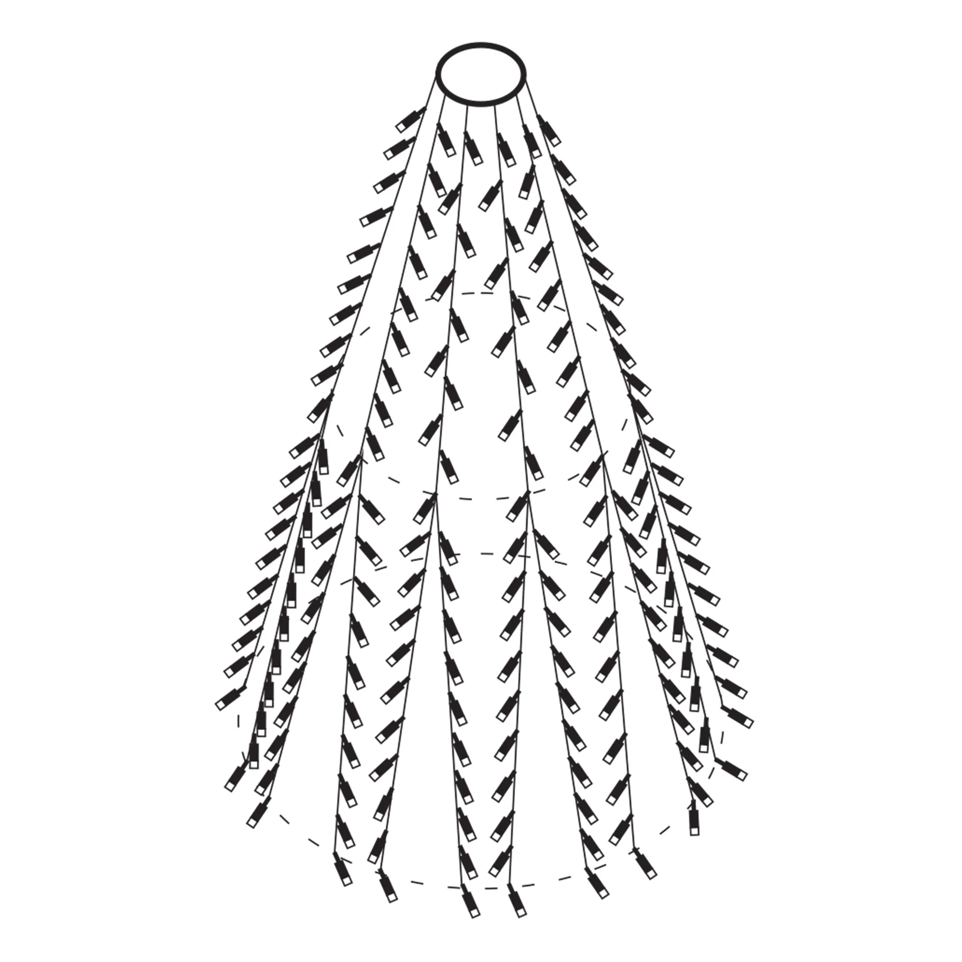 Deltaco Smart Home - tree light, 2m,10 strings, 300, adapter, IP44, Warm White
