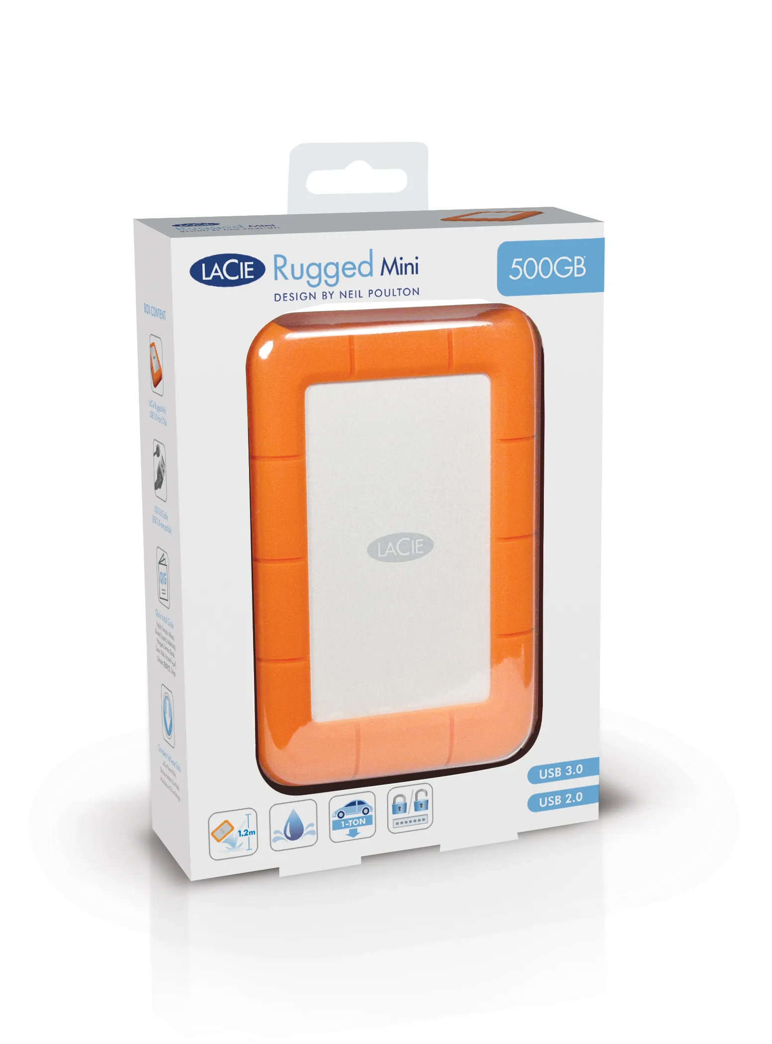 Lacie Rugged 2 Tt USB-C -ulkoinen SSD, Oranssi