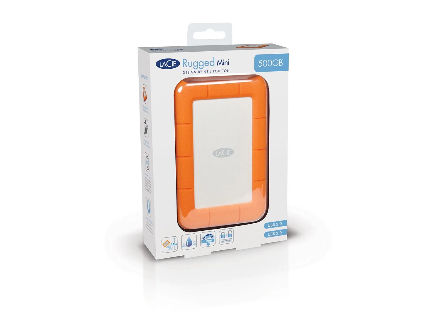 Lacie Rugged 2 Tt USB-C -ulkoinen SSD, Oranssi