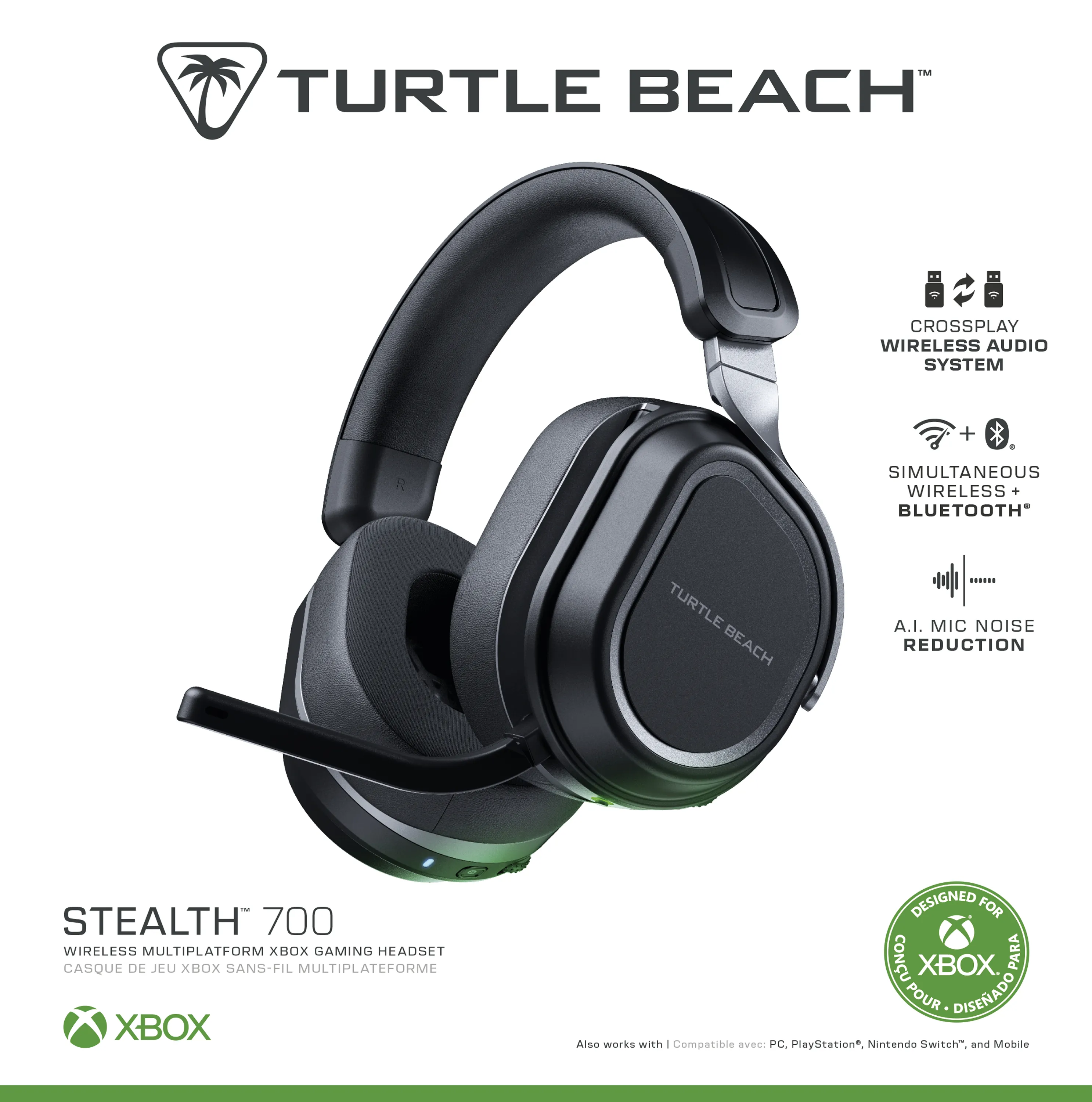 Turtle Beach Stealth 700 GEN 3 Xbox - wireless gaming headset, black