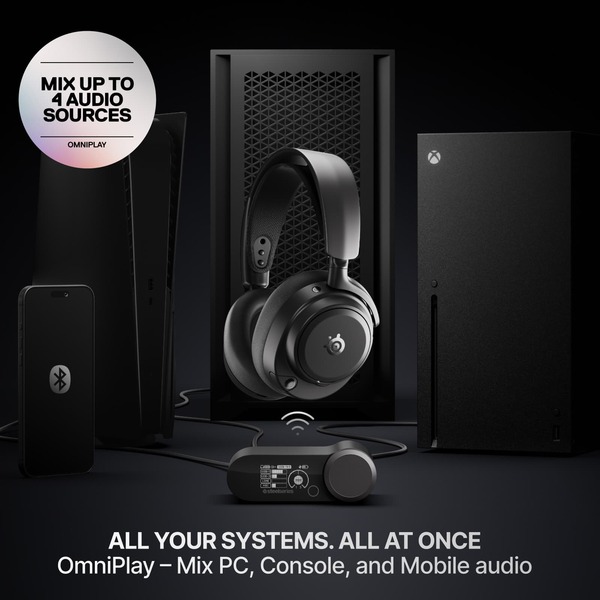 SteelSeries Arctis Nova Pro Omni Wireless Gaming Headset, Black
