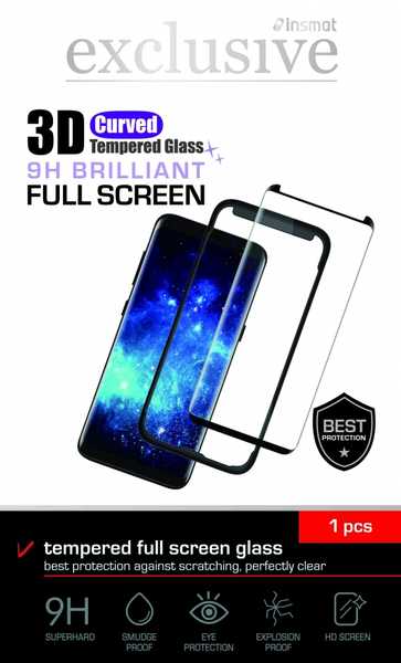 INSMAT 3D FULL SCREEN GLASS GALAXY NOTE 8 CLEAR