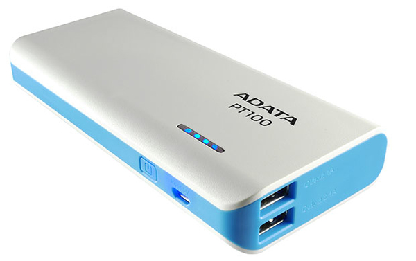 ADATA PT100 Power Bank 10000mAh White/Blue