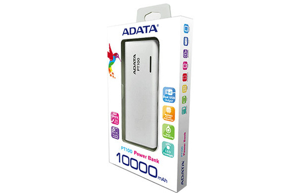 ADATA PT100 Power Bank 10000mAh White/Blue