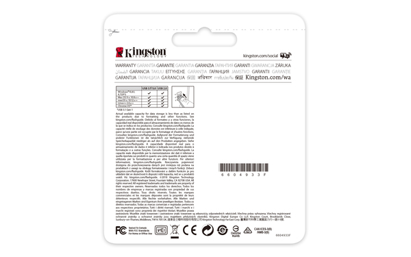 Kingston 32 GB DataTraveler 106 USB - minne, Svart/R&ouml;d