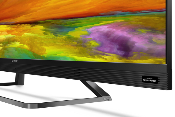 Sharp 55&quot; UHD Quantum Dot, Black Frameless Android smart TV