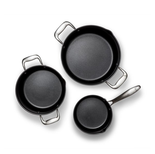 EGO SET-CSS-NS KATTILASETTI TARTTUMATTOMILLA PINNOITTEILLA, 5L, 3,5L JA 1,5L KATTILAT