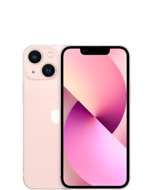 Kunnostettu iPhone 13 Mini 128 Gt, vaaleanpunainen (Hyv&auml; kunto, uusi akku)