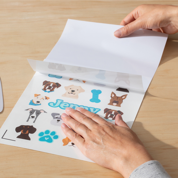Cricut Joy Xtra Utskrivbar vattentät klistermärkesuppsättning A4, Vit, 6st