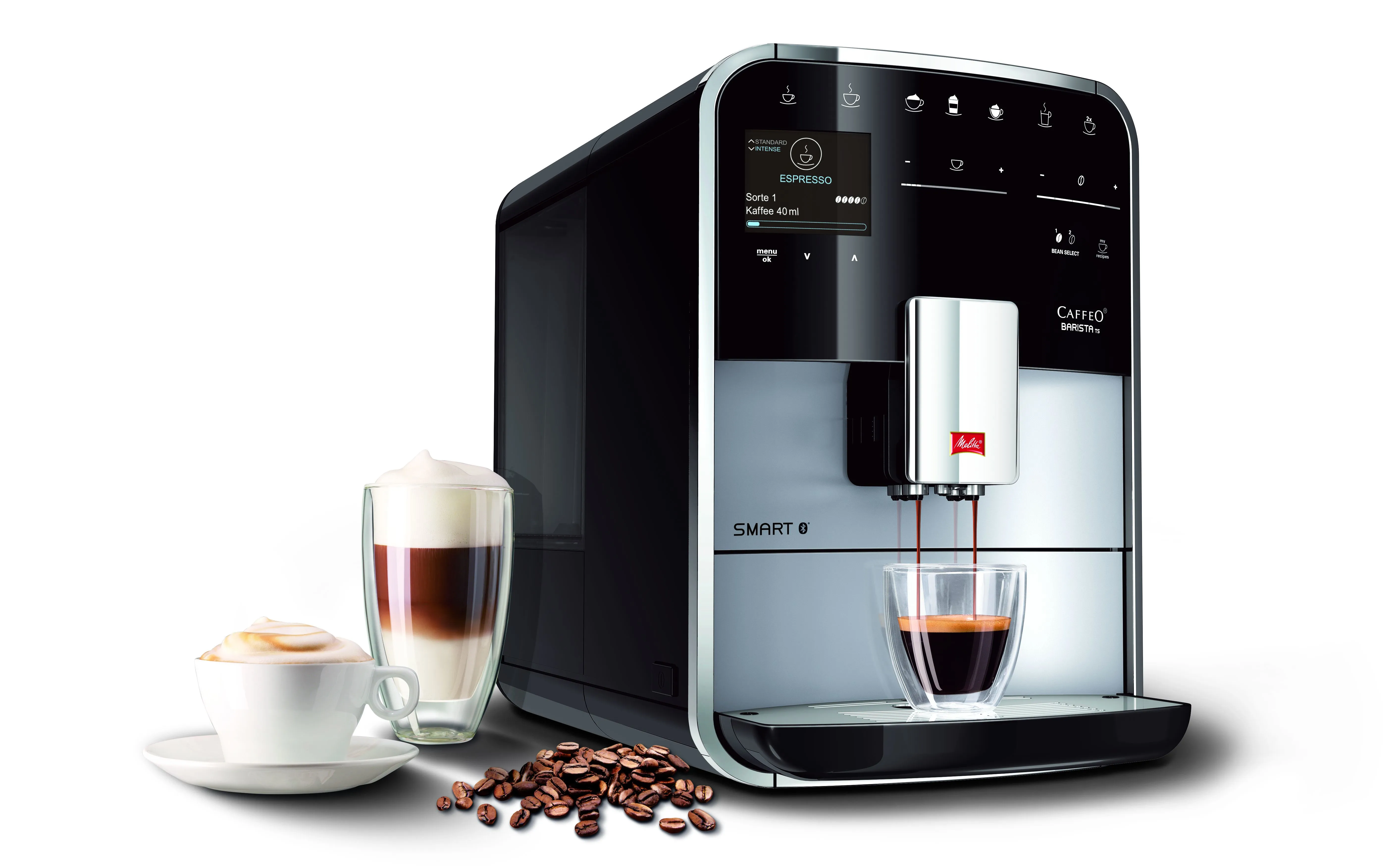 Melitta barista TS smart -kaffemaskin, silver