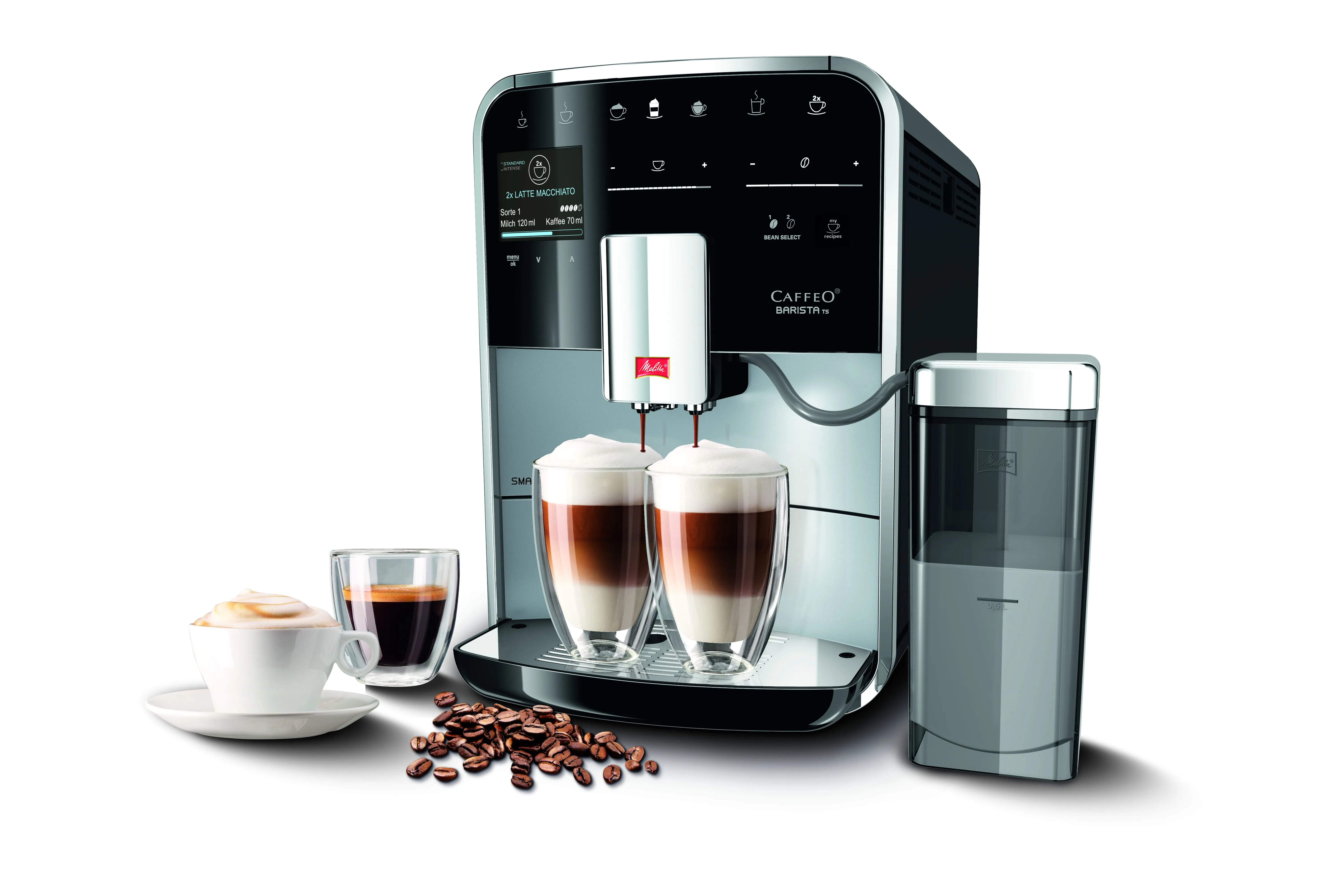 Melitta barista TS smart -kaffemaskin, silver
