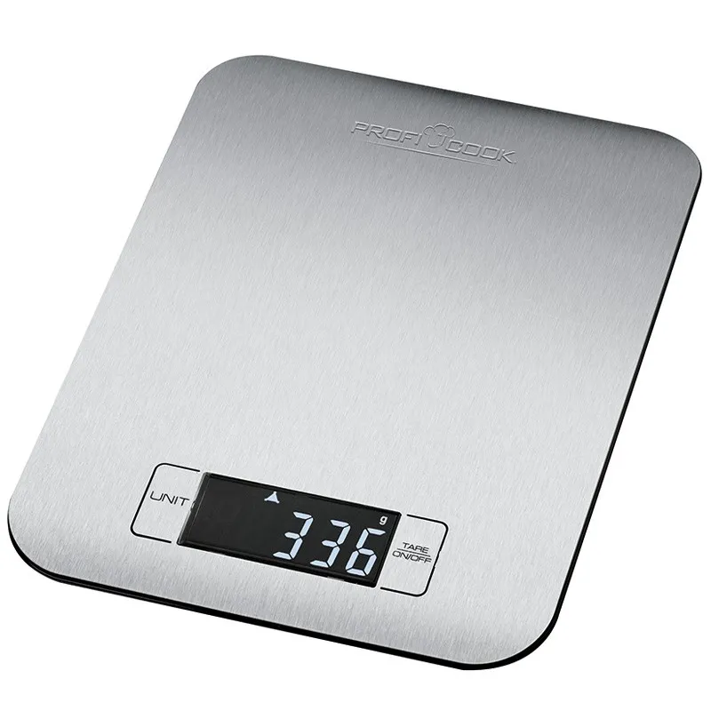 PROFICOOK PC-KW 1061 Kitchen Scale, 5 kg, 1 g, Black/Stainless Steel