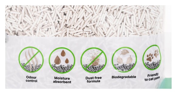 DIAMENTIQ Tofu Matcha Ultra Clumping Cat Litter, Scented, Biodegradable, 4kg