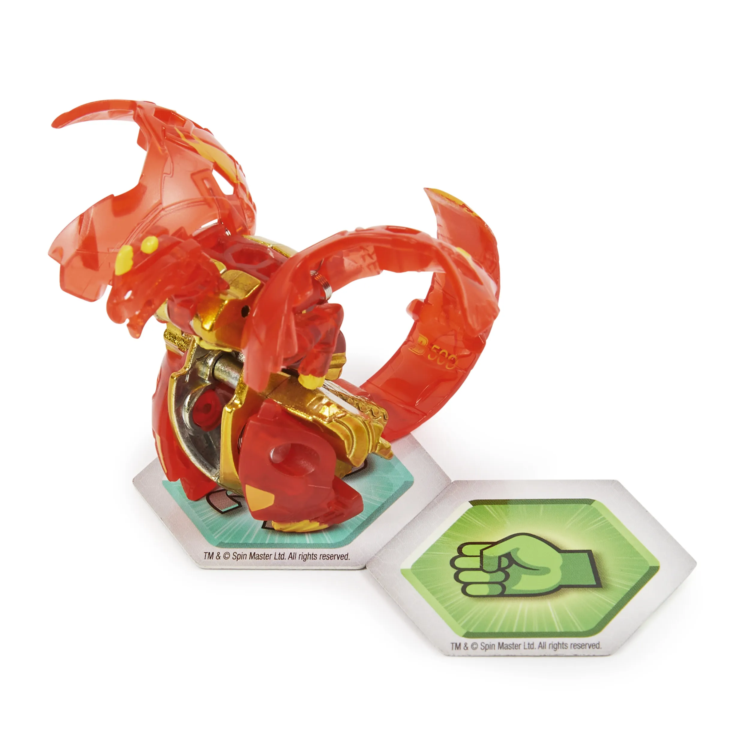 Spin Master Bakugan Evolutions Platinum Series DRAGONOID 1er Pack, Game Figure (2 BakuCores and Character Card, Bakugan with Metal Core)
