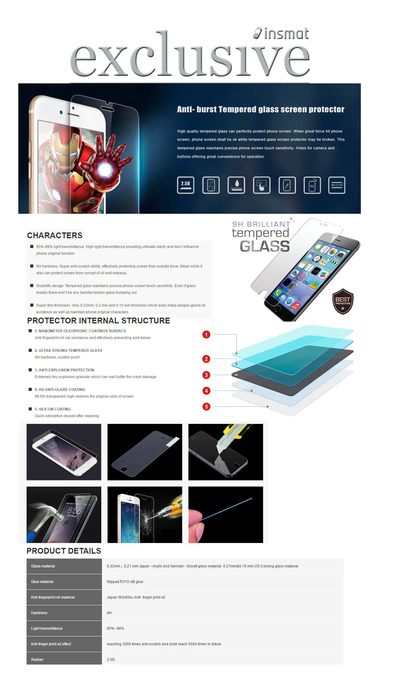 Insmat Brilliant Glass Full Screen, Galaxy Xcover 7 - Screen Glass