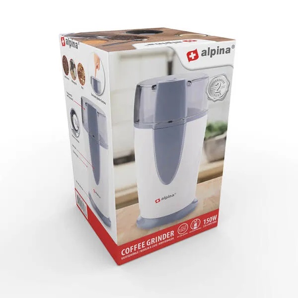 Alpina 150W - kaffekvarn, vit