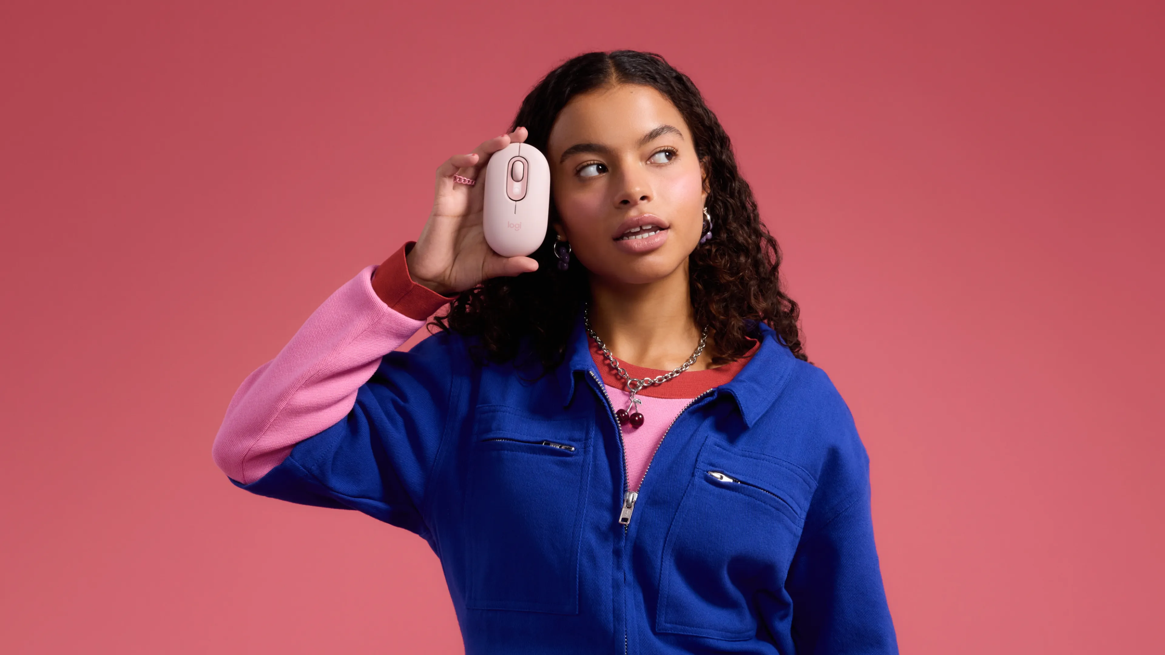 Logitech POP Mouse tr&aring;dl&ouml;s mus, rosa