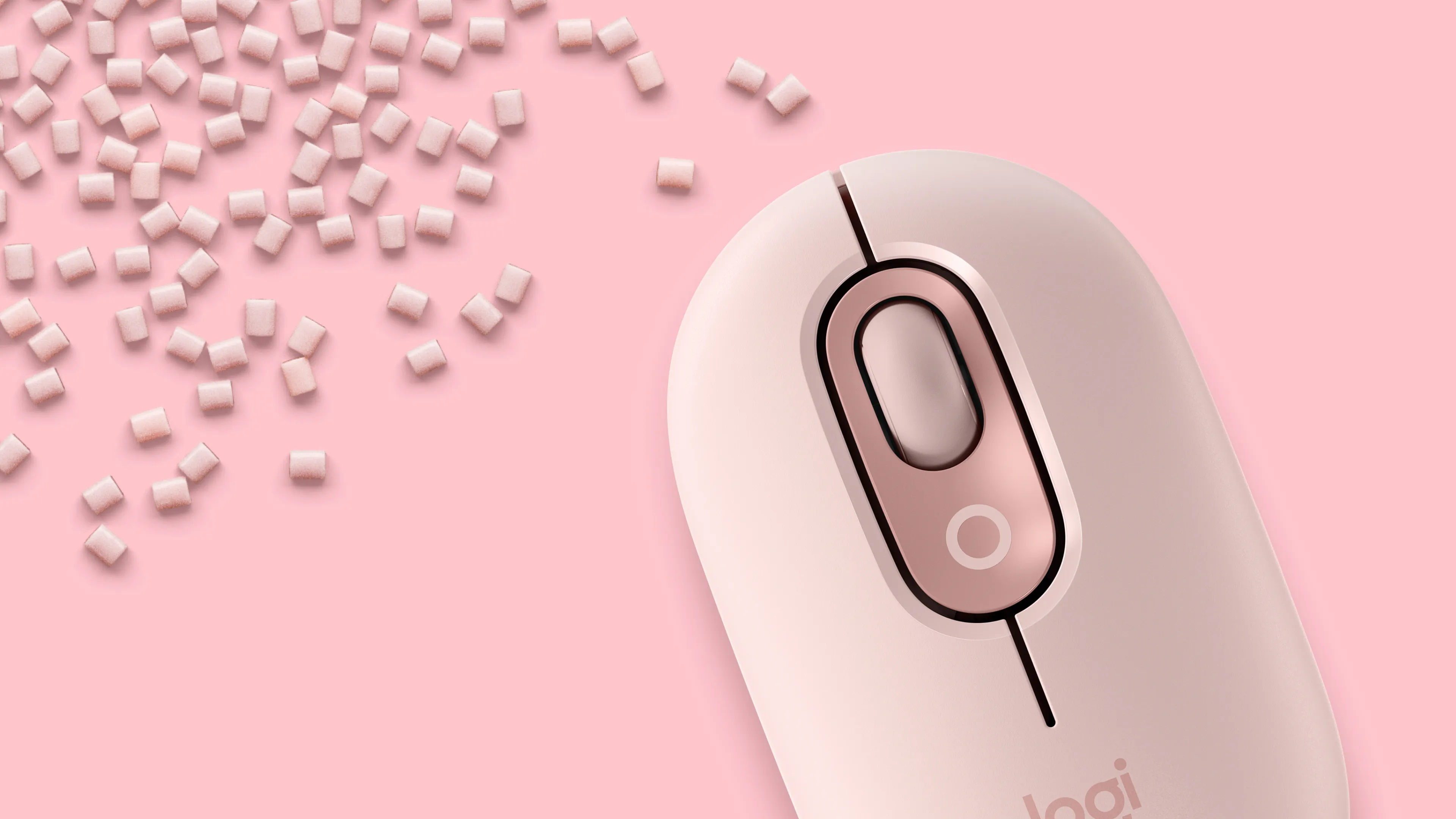 Logitech POP Mouse tr&aring;dl&ouml;s mus, rosa