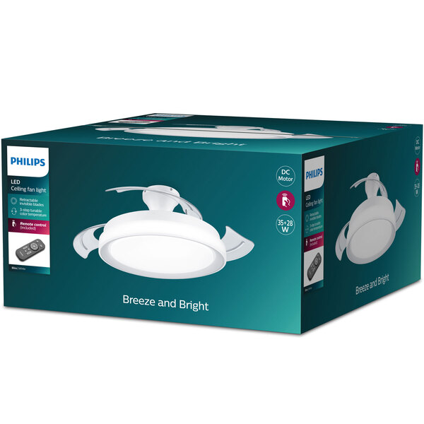 Philips Bliss -kattotuuletinvalaisin 35 + 28W