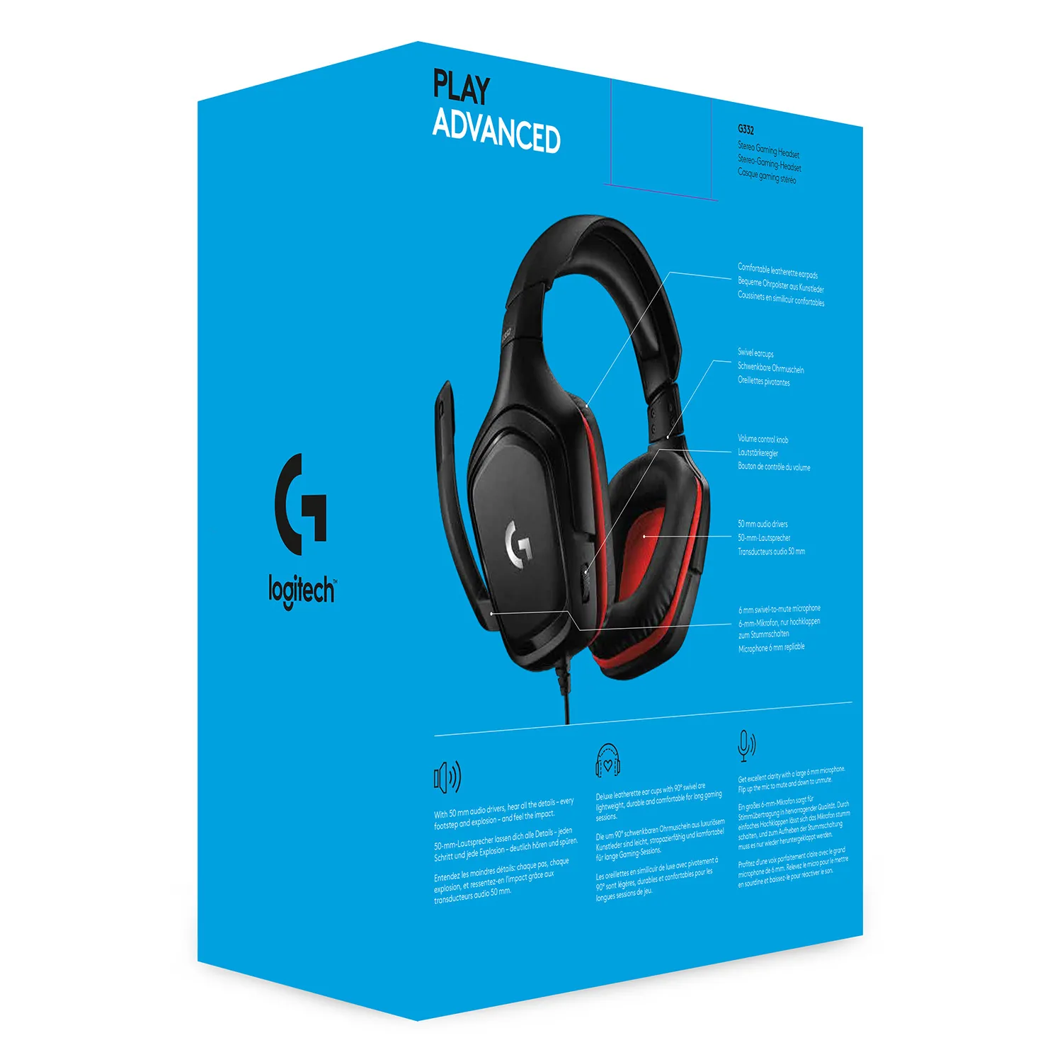 Logitech G332 Wired EMEA - spelh&ouml;rlurar