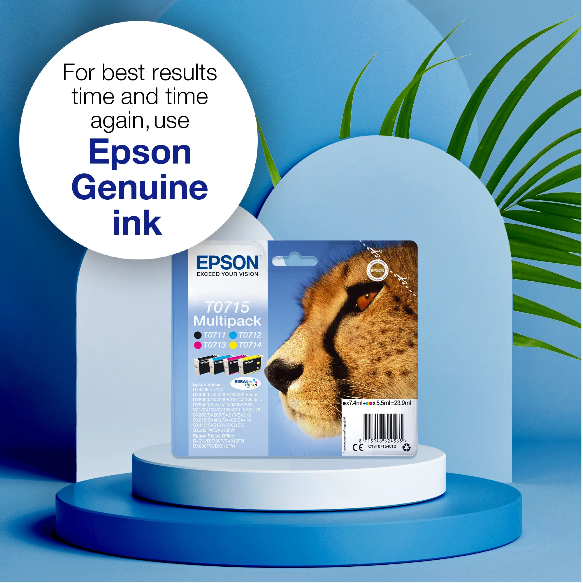 Epson T0714 ink cartridge, 5.5 ml, Yellow