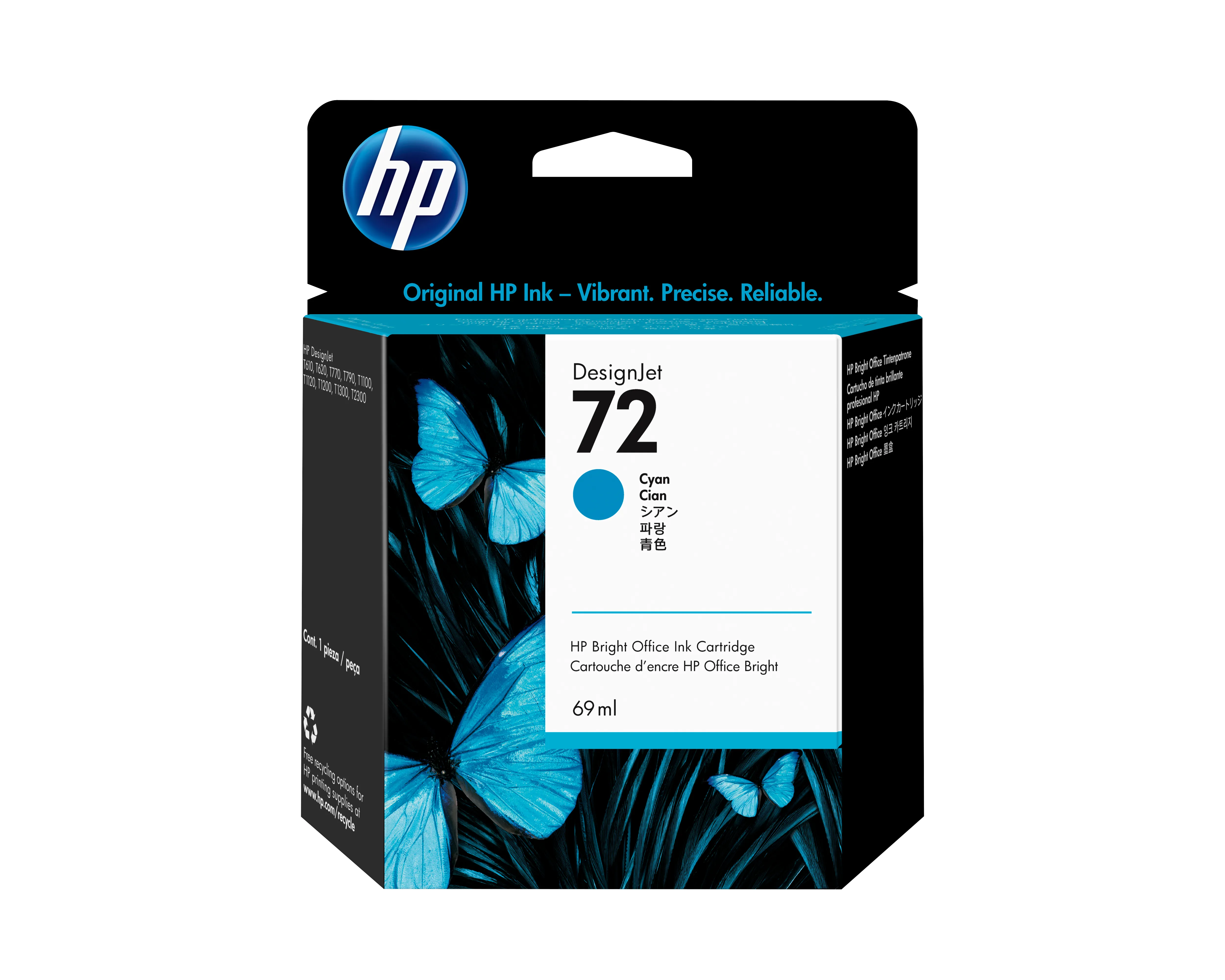 HP 72 69 ml Cyan Ink Cartridge with Vivera Ink