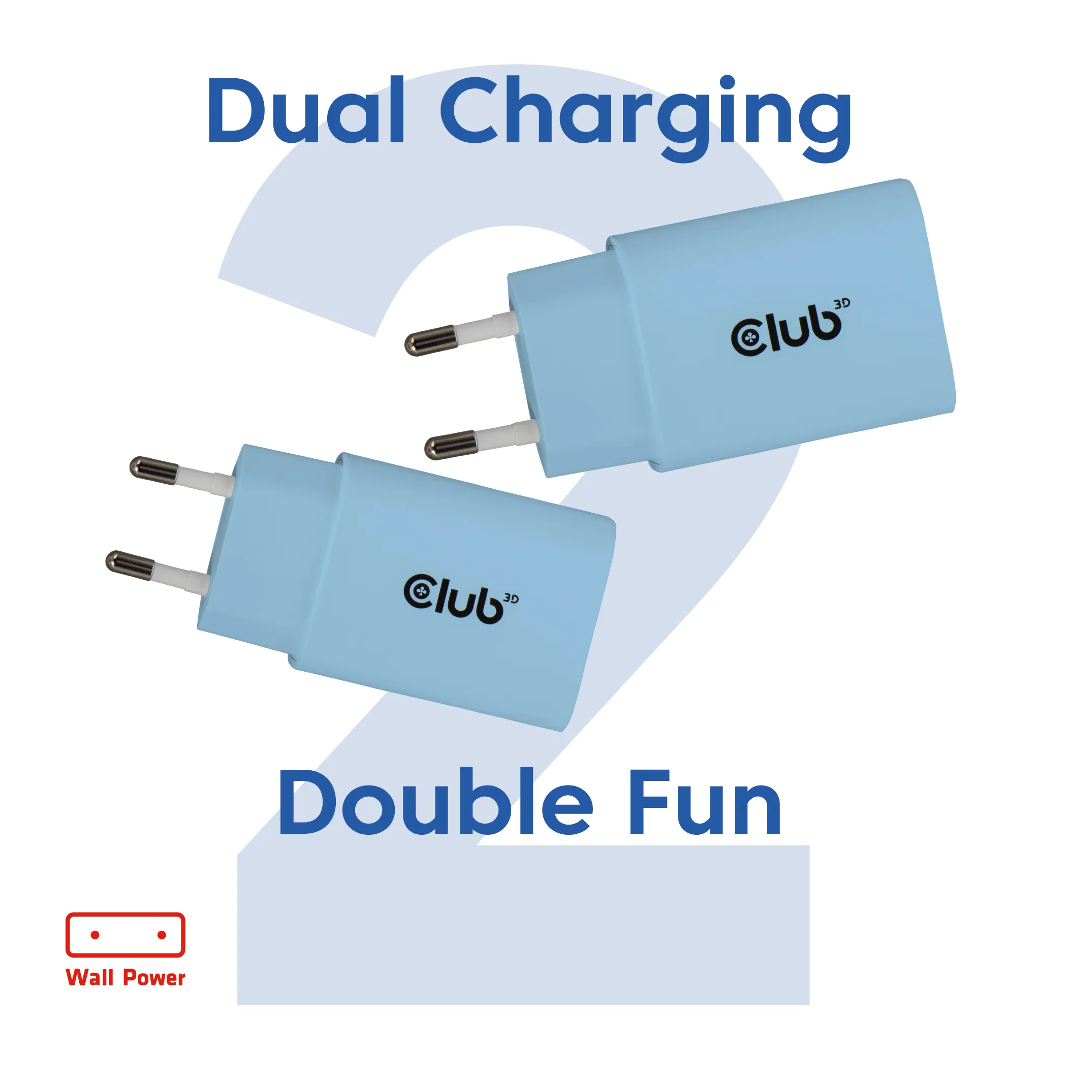 Club 3D CAC-3022 - 30 W USB-C-str&ouml;madapter, bl&aring;