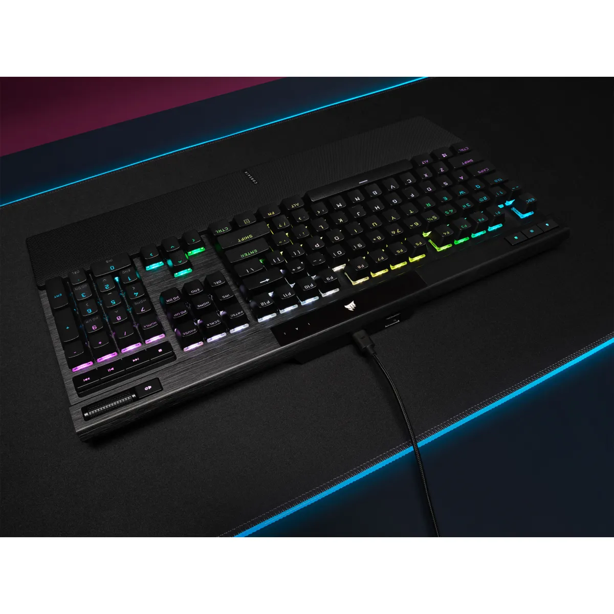 CORSAIR K70 RGB PRO Mechanical Gaming Keyboard, CHERRY MX SPEED, Black