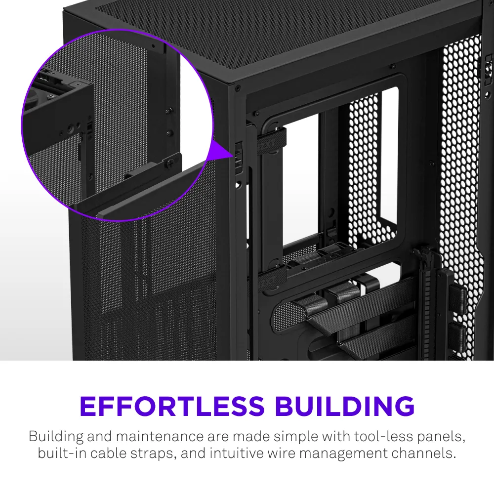 NZXT H2 Flow (2026) -mini-ITX-kotelo ikkunalla, musta