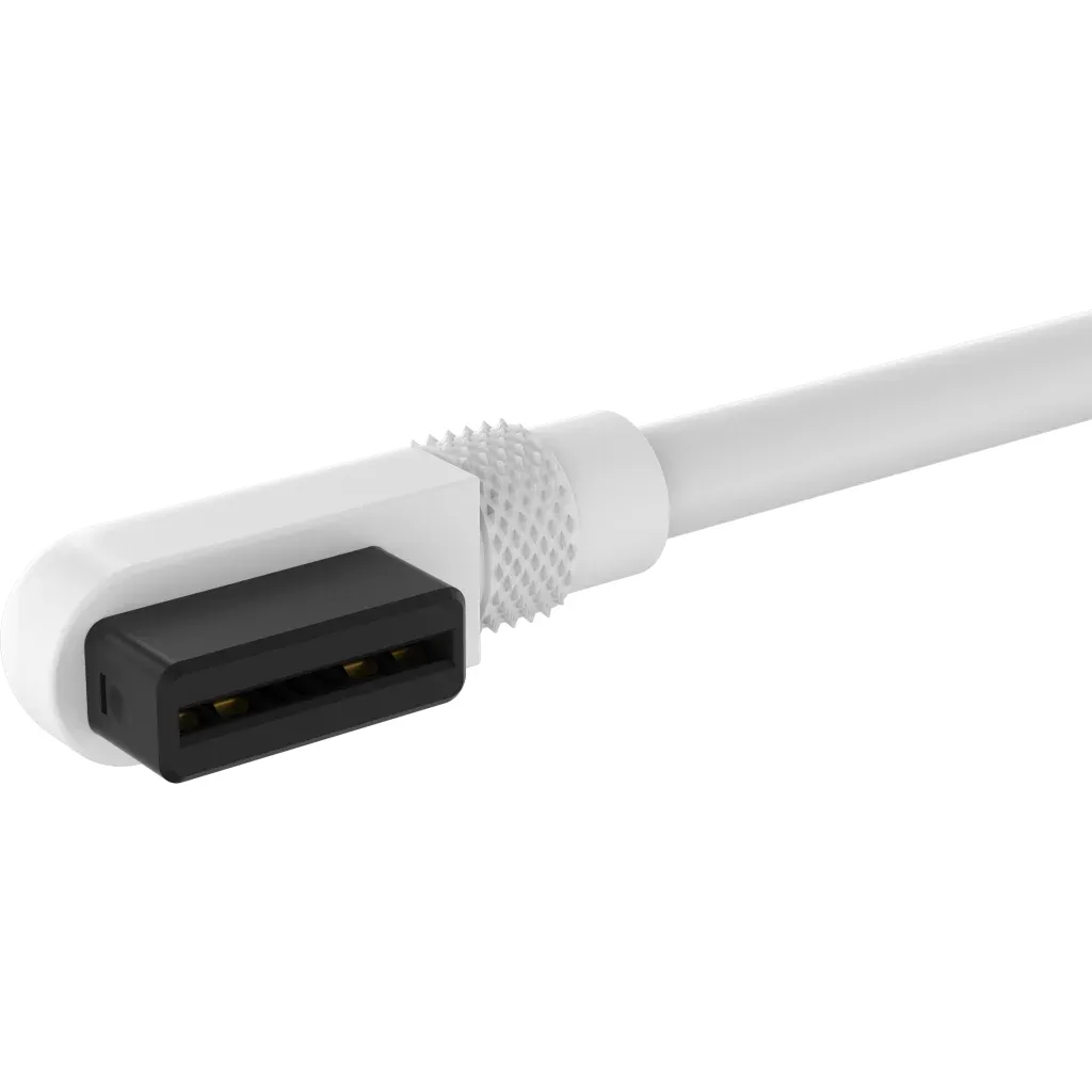 Corsair iCUE LINK slim cable, 600mm, 90 angled (white, 1 piece) - cable, white