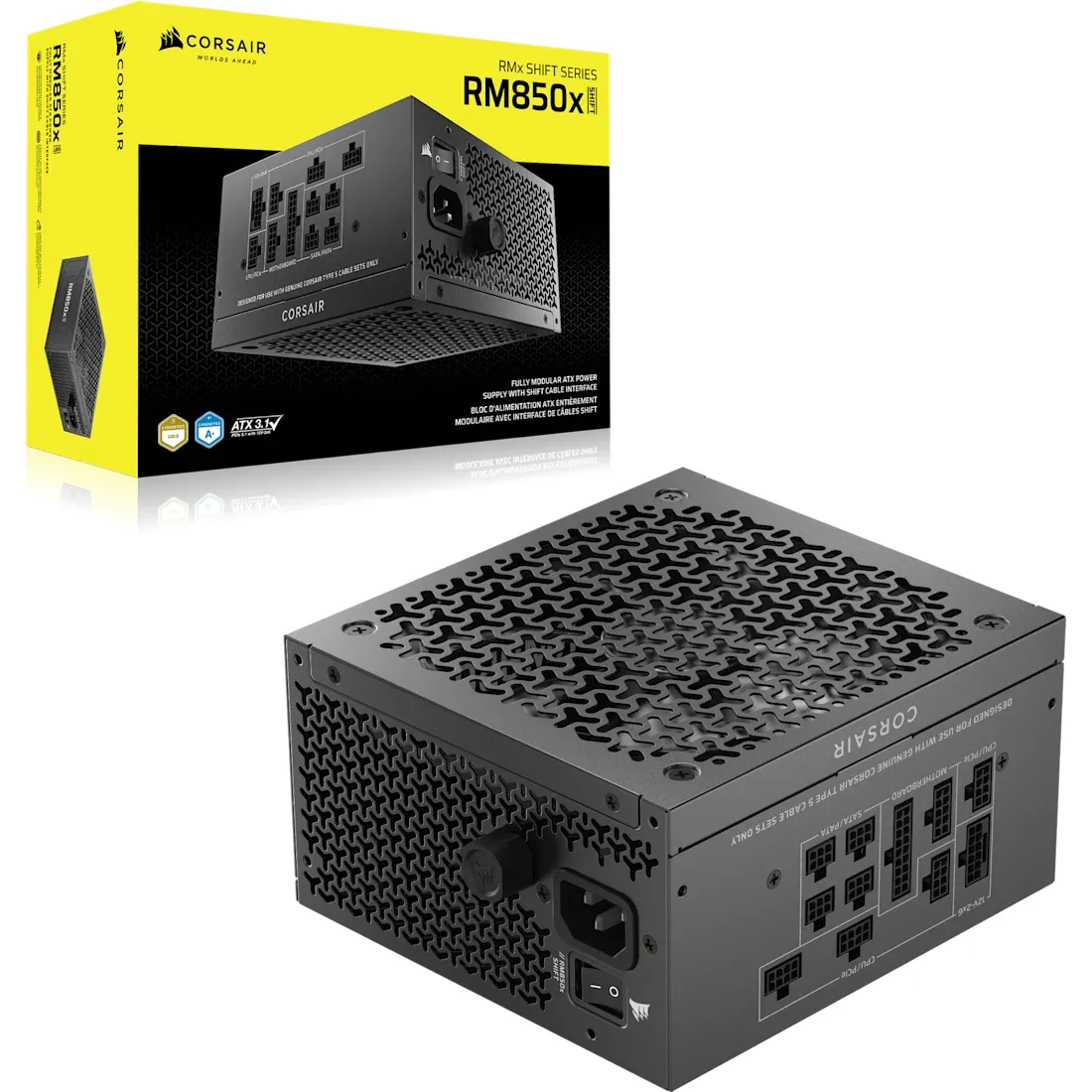 Corsair RM850x SHIFT 850W -virtal&auml;hde, 80 Plus Gold