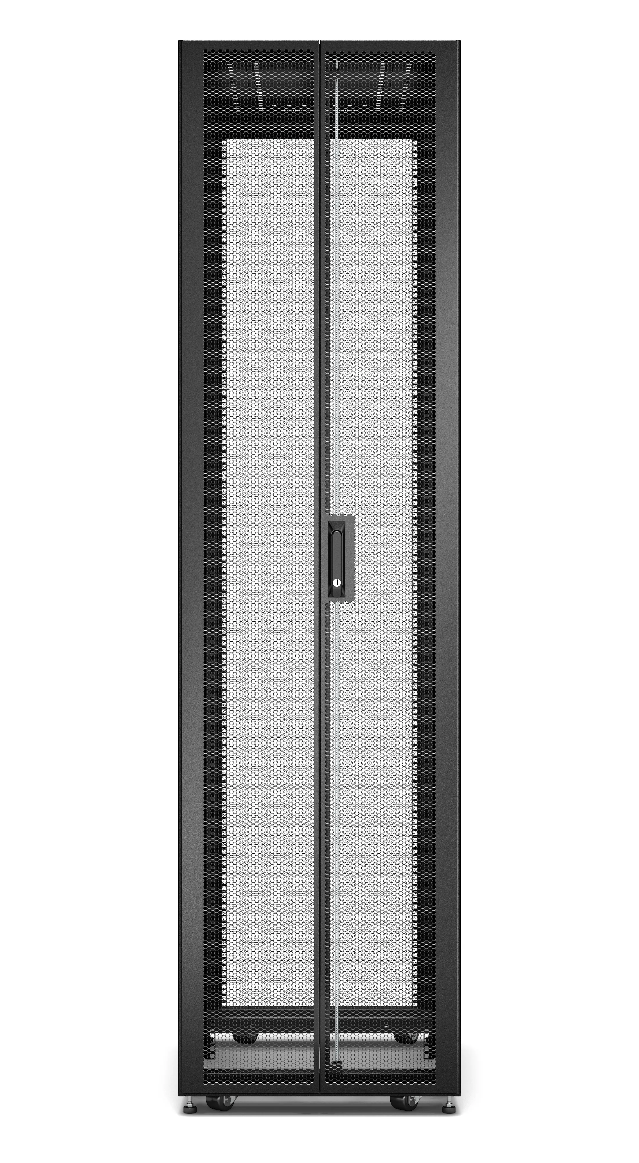 APC Easy Rack 48Ux600x1200 with Roof castors feet and 4 Brackets No Side panels Bottom black