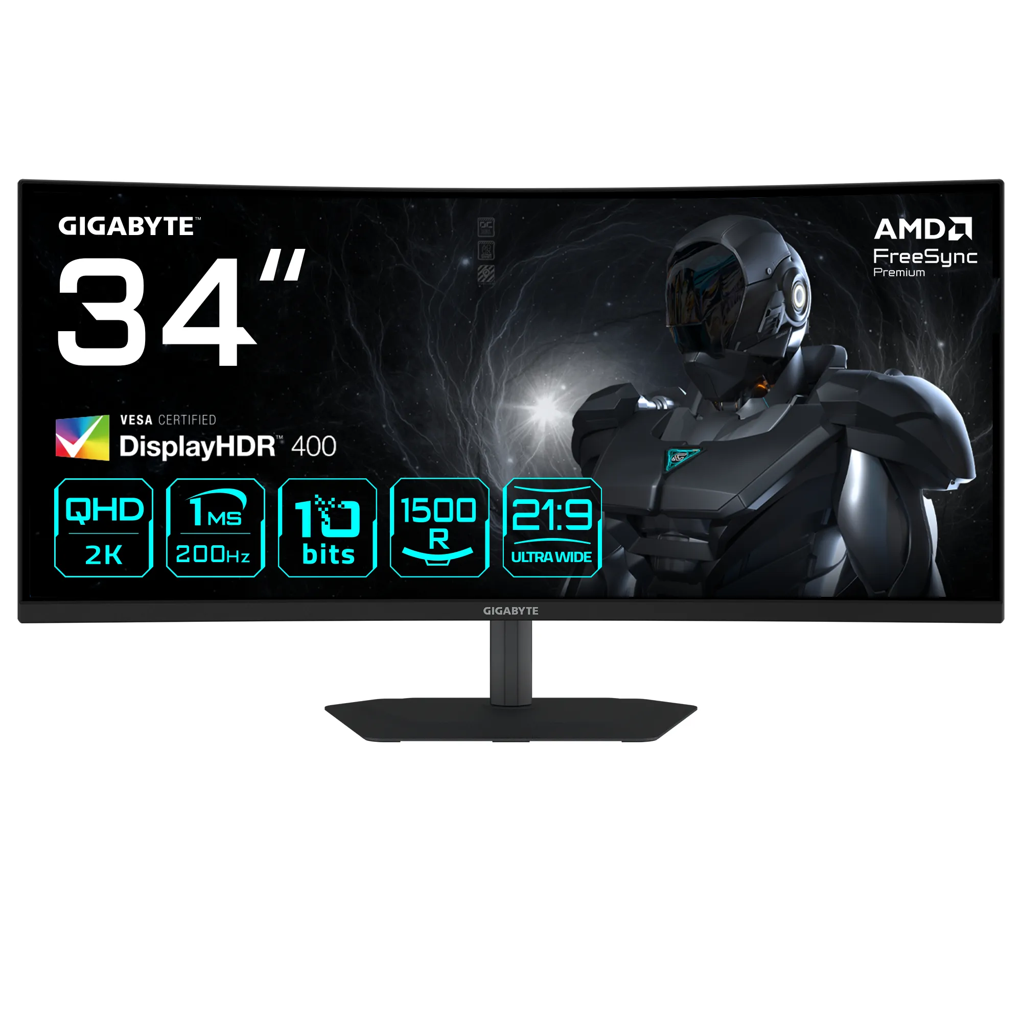 GIGABYTE G34WQC2 34" UWQHD, VA Curved Gaming Monitor GIGABYTE G34WQC2 34" UWQHD, VA Curved Gaming Monitor