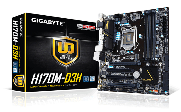 Gigabyte H170M-D3H, mATX -emolevy