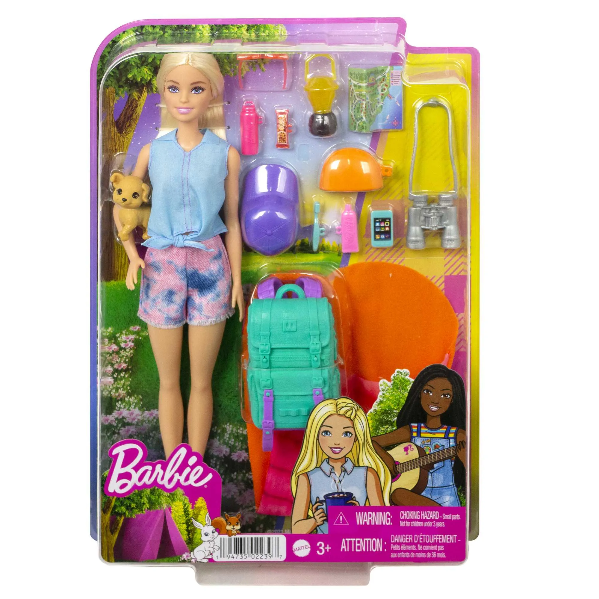 Barbie It takes two! Camping playset - Malibu doll, puppy and accessories