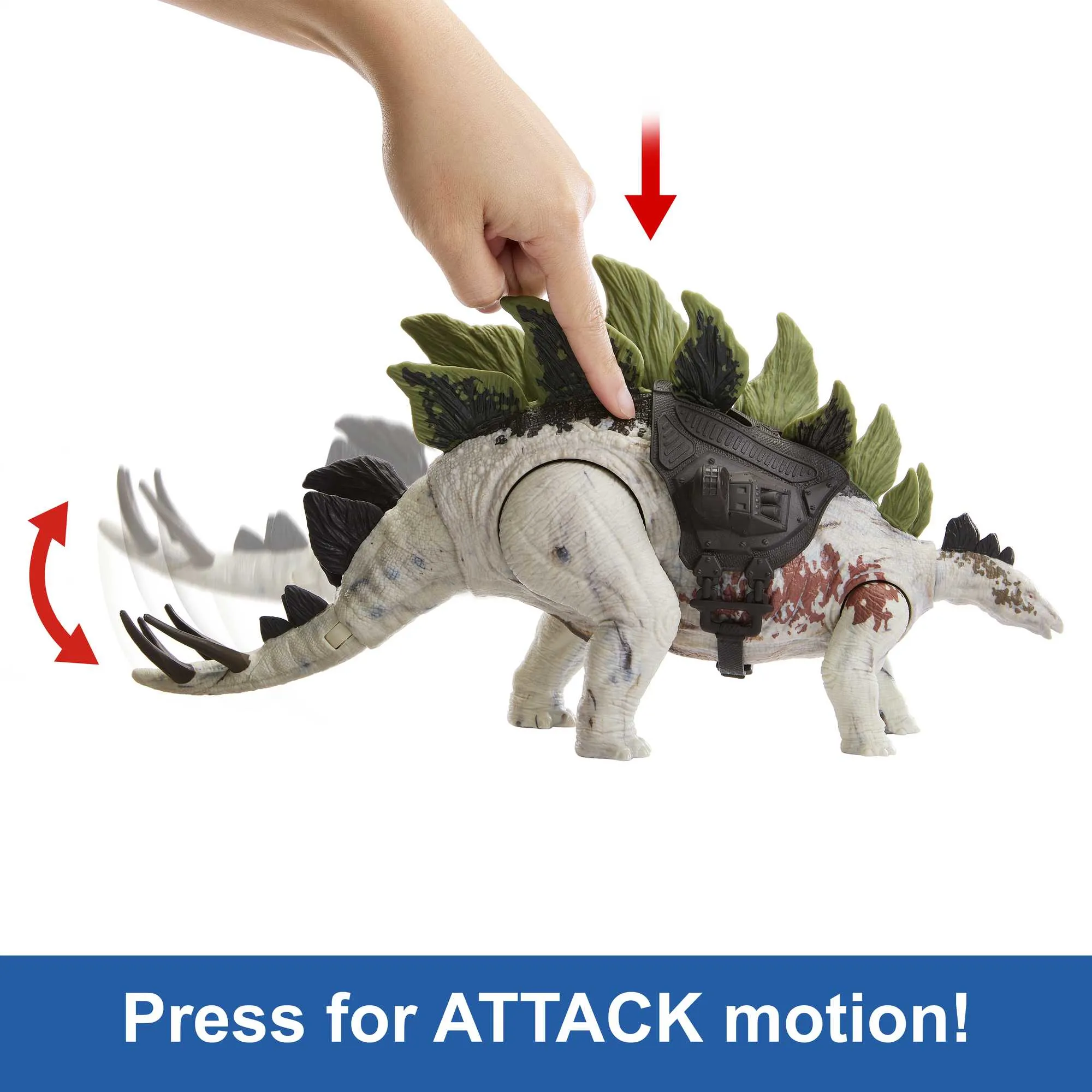 Mattel Jurassic World New Large Trackers Stegosaurus Toy Figure