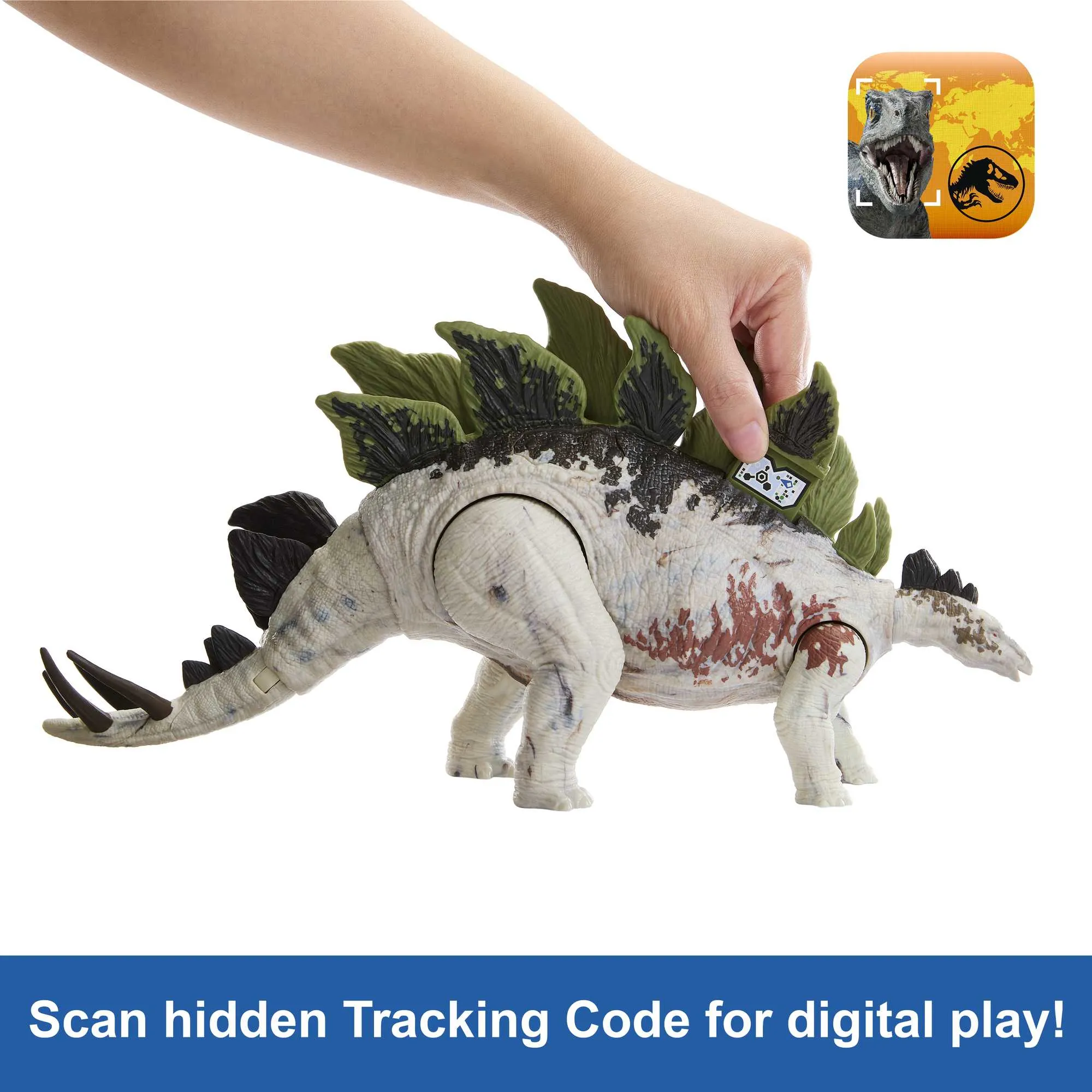 Mattel Jurassic World New Large Trackers Stegosaurus Toy Figure