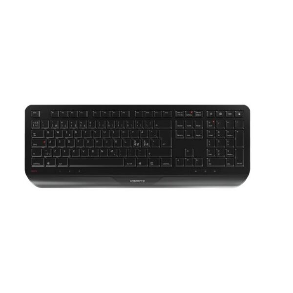 CHERRY Gentix Desktop Wireless Ergonomic Keyboard and Mouse, Black
