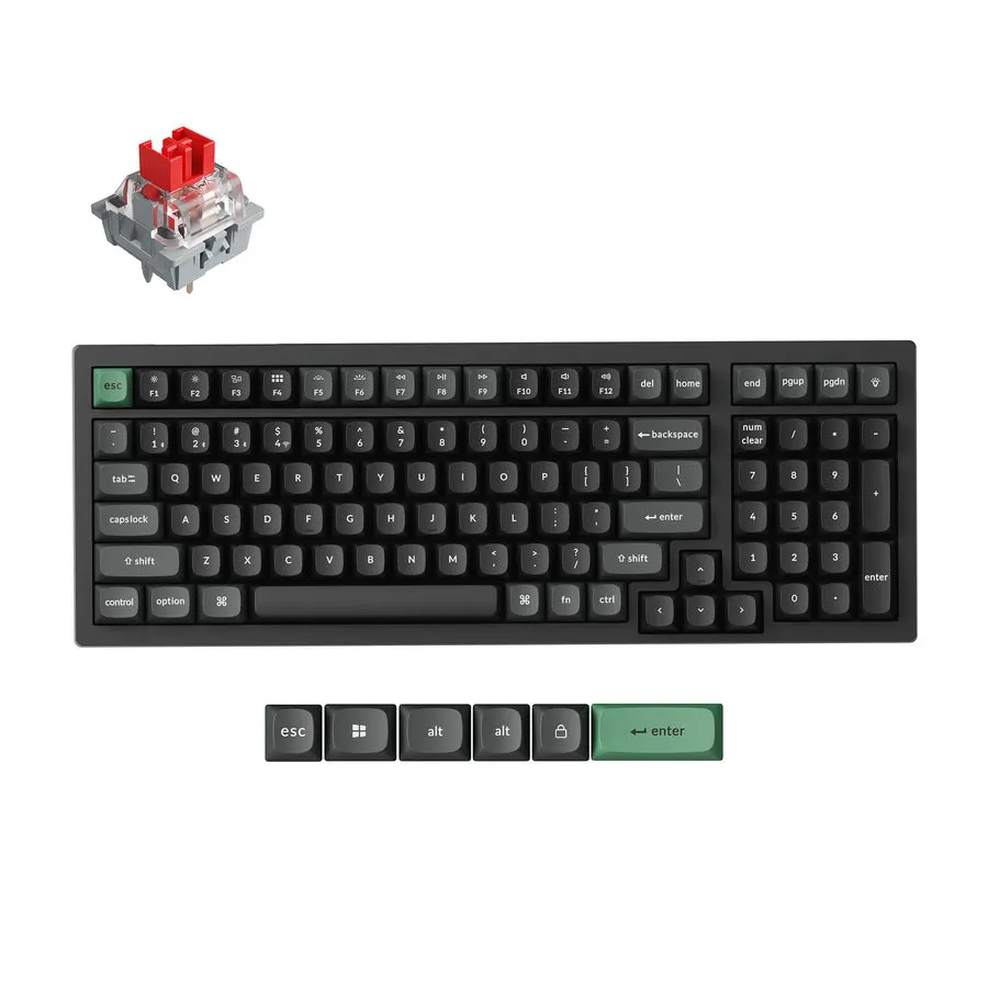 Keychron K4 Ultra 8K tr&aring;dl&ouml;st mekaniskt speltangentbord, Apex Red, svart