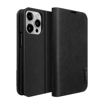 LAUT PRESTIGE FOLIO case for iPhone 14 Pro Black