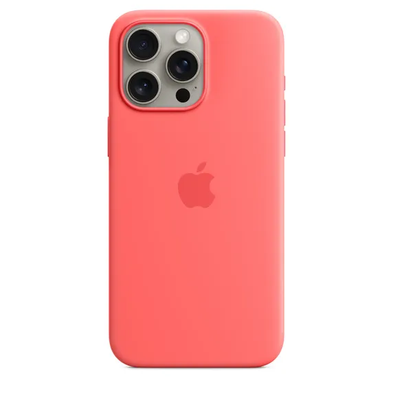 Apple iPhone 15 Pro Max, MagSafe - silicone case, Guava