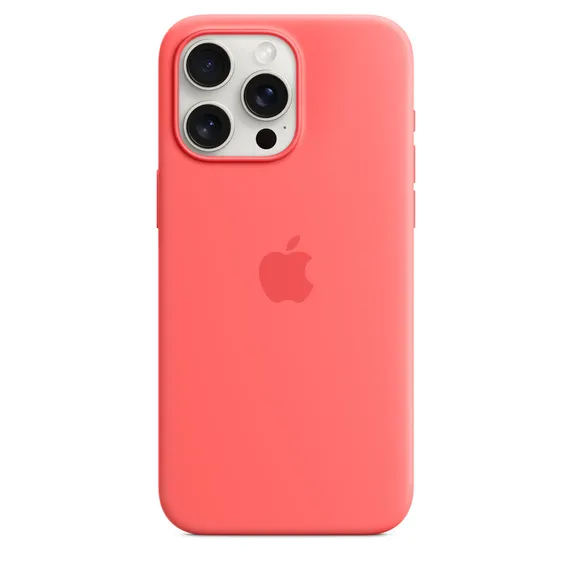 Apple iPhone 15 Pro Max, MagSafe - silicone case, Guava