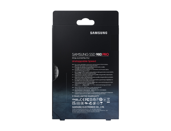 Samsung 980 PRO 1 Tt, PCIe 4.0, M.2 -SSD-levy