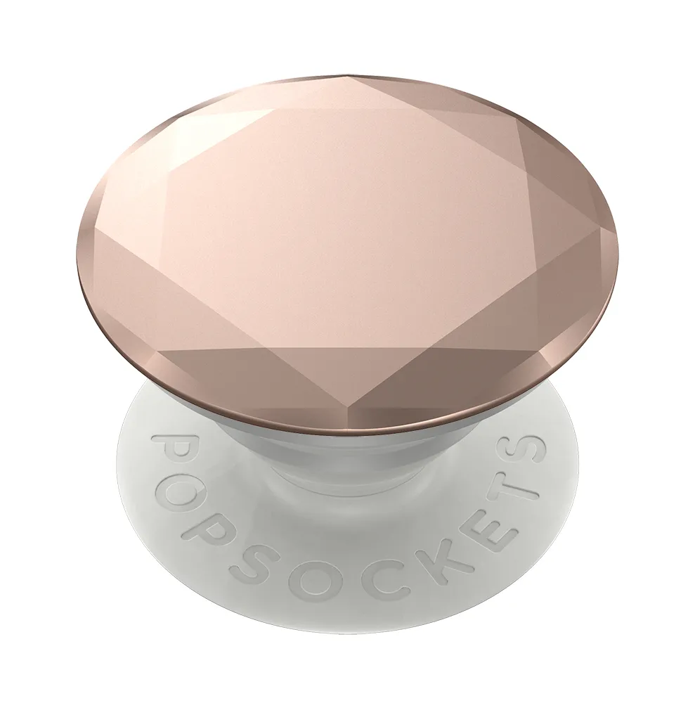 POPSOCKETS Metallic Diamond Rose Gold Avtagbart Grip med St&auml;llfunktion Premium