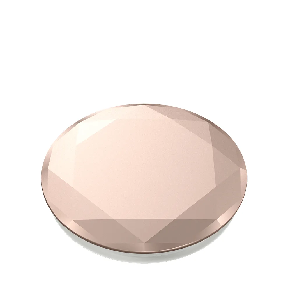 POPSOCKETS Metallic Diamond Rose Gold Avtagbart Grip med St&auml;llfunktion Premium