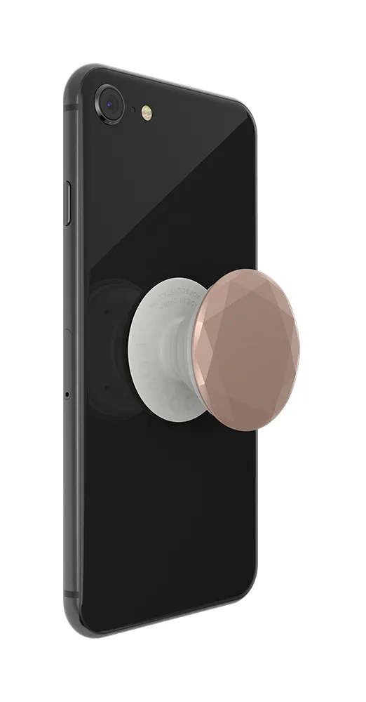 POPSOCKETS Metallic Diamond Rose Gold Avtagbart Grip med St&auml;llfunktion Premium