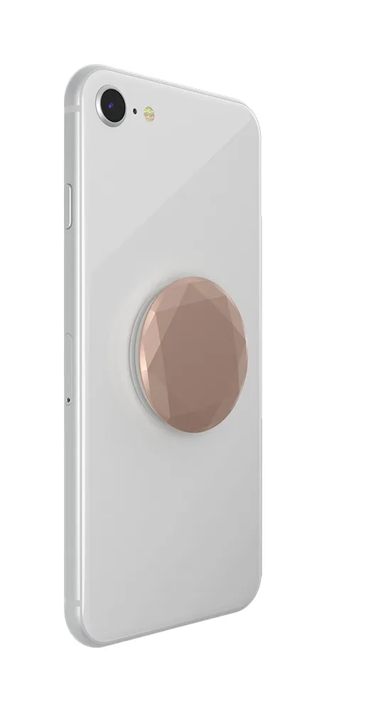 POPSOCKETS Metallic Diamond Rose Gold Avtagbart Grip med St&auml;llfunktion Premium