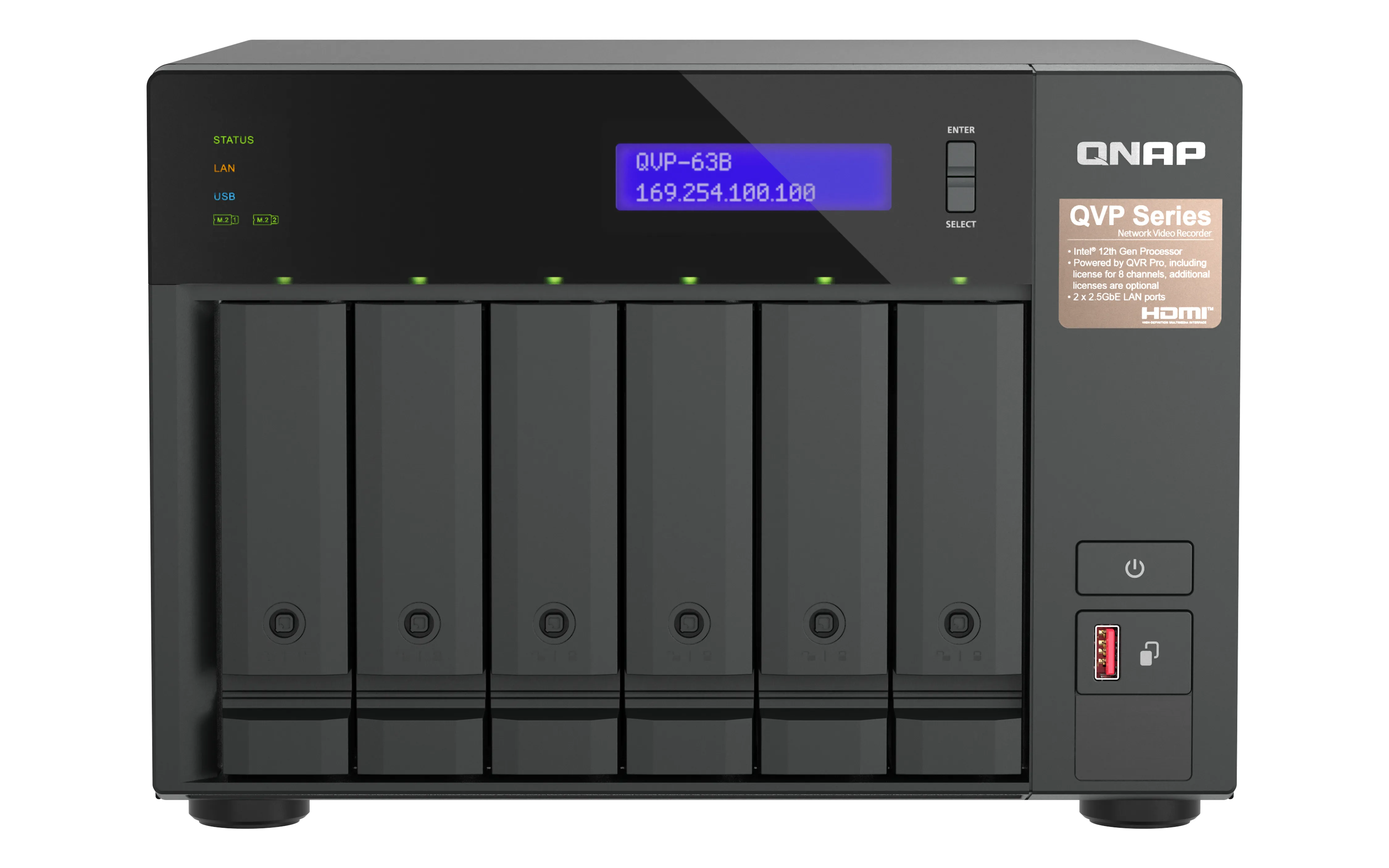 QNAP QVP-63B Surveillance NAS Intel Core i3-12100 4-core/8-thread Processor