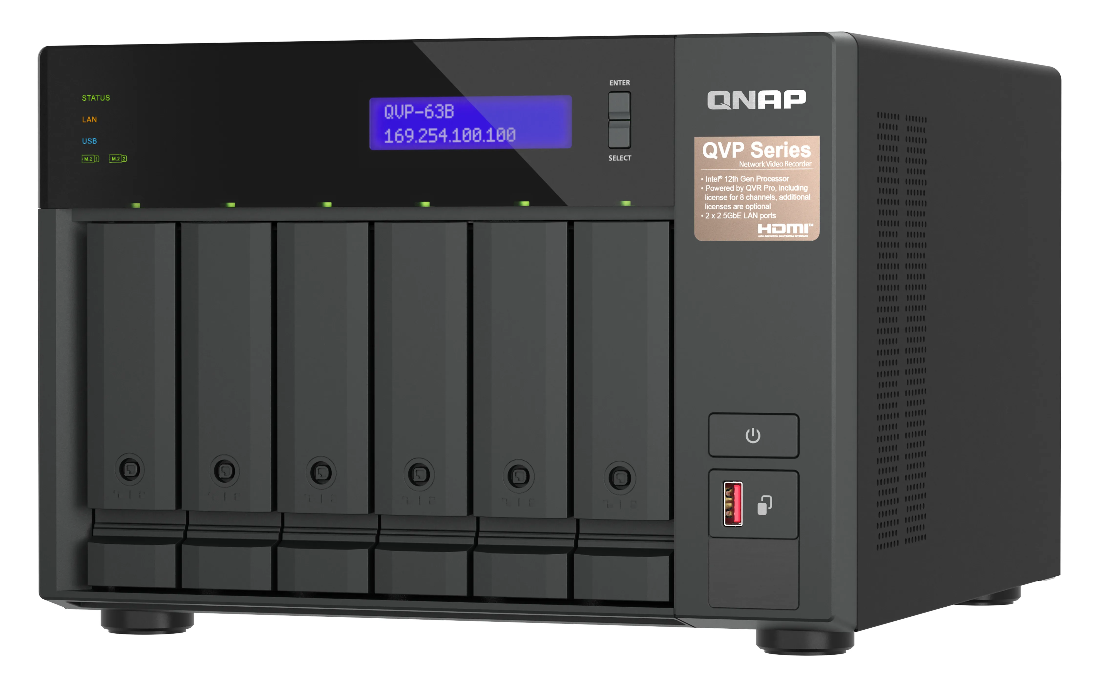 QNAP QVP-63B Surveillance NAS Intel Core i3-12100 4-core/8-thread Processor